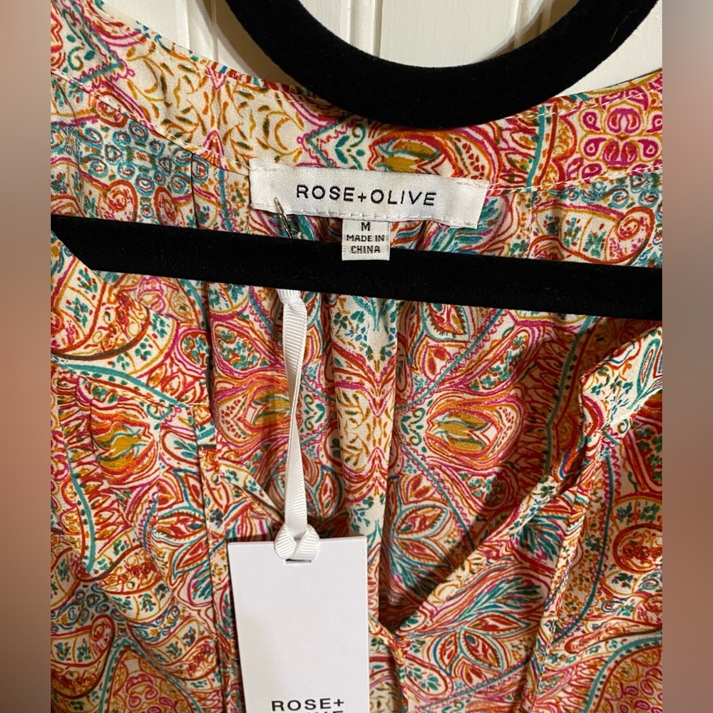 NWT OLIVE + ROSE BOHO TOP SIZE MEDIUM - Picture 3 of 7